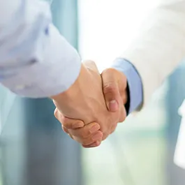 Close up of professional handshake